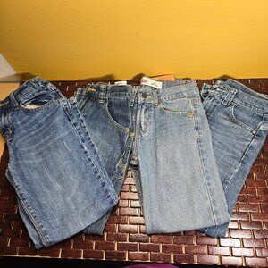 LOT of 4 Girls Blue Slim Jeans-Levi's & Wrangler & Old Navy (Size 10) (N-22)